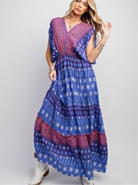 easel cheetah shirt dress June Adel Easel Cheetah Print T Shirt Dress in Washed Denim
